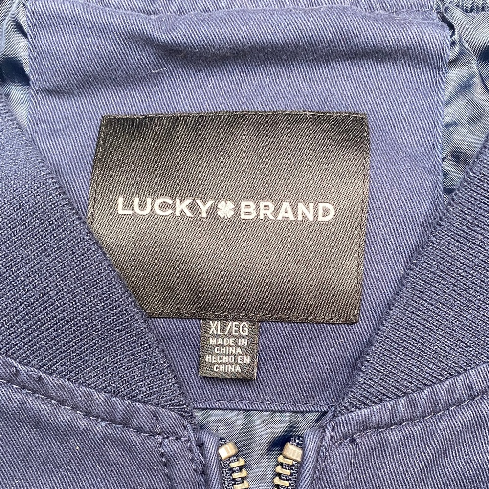 Lucky Brand Deep Blue Bomber Jacket - Picture 2 of 16